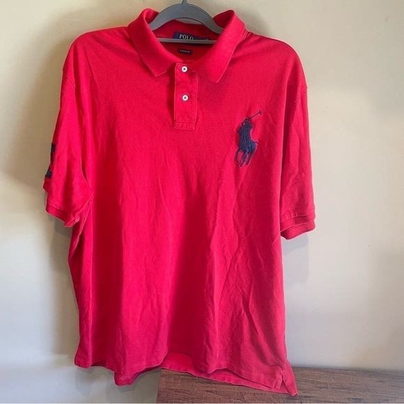 Polo By Ralph Lauren Big Pony Red and Navy Polo XXL - Picture 1 of 6